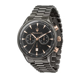 Maserati Tradizione Chronograph Black Dial Black Steel Strap Watch for Men - R8873646001
