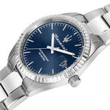Maserati Competizione Blue Dial Silver Steel Strap Watch for Men - R8853100029