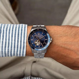 Maserati SFIDA Special Edition Automatic Blue Dial Silver Steel Strap Watch for Men - R8823140013
