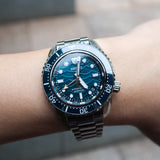 Seiko Prospex 1968 Heritage Divers GMT The Great Wave Limited Edition Blue Dial Silver Steel Strap Watch for Men - SPB509J1