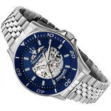 Maserati SFIDA Skeleton Automatic Blue Dial Silver Steel Strap Watch for Men - R8823140011