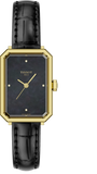 Tissot SRV Black Mother of Pearl Dial Black Leather Strap Watch for Women - T160.110.36.126.00