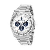 Maserati Velocità Chronograph White Dial Silver Steel Strap Watch for Men - R8873652007