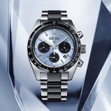 Seiko Prospex Speedtimer Solar Chronograph Limited Edition Blue Dial Two Tone Steel Strap Watch for Men - SSC909