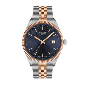Tissot Ballade Quartz Blue Dial Two Tone Steel Strap Watch for Men - T156.410.22.041.00