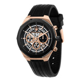 Maserati Stile Skeleton Chronograph Black Dial Black Silicone Strap Watch for Men - R8871642003