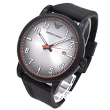 Emporio Armani Luigi Gray Dial Black Silicon Strap Watch for Men - AR11176