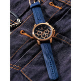 Maserati Successo Chronograph Blue Dial Blue Silicone Strap Watch for Men - R8871621034