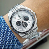 Maserati Velocità Chronograph Silver Dial Silver Steel Strap Watch for Men - R8873652006