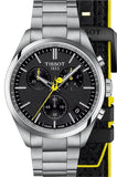 Tissot PR 100 Tour De France Chronograph Black Dial Silver Steel Strap Watch for Men - T150.417.11.051.00