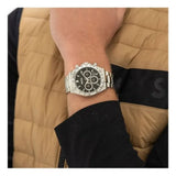 Hugo Boss Hero 2.0 Chronograph Black Dial Silver Steel Strap Watch for Men - 1514267