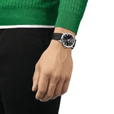 Tissot T Classic Dream Quartz Black Dial Black Leather Strap Watch for Men - T129.410.16.053.00