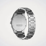 D1 Milano Ultra Thin Matte Black Dial Silver Steel Strap Watch for Men - D1-UTBJ40