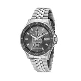 Maserati SFIDA Chronograph Grey Dial Silver Steel Strap Watch for Men - R8853140010
