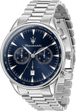 Maserati Tradizione Chronograph Blue Dial Silver Steel Strap Watch for Men - R8873646005