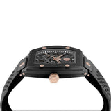 Philipp Plein The $Keleton Black Dial Black Silicone Strap Watch for Men - PWVBA0523