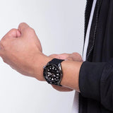 Seiko 5 Sports SKX Series Automatic Black Dial Black Silicone Strap Watch for Men - SRPD65K2