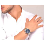 Maserati Competizione Blue Dial Two Tone Steel Strap Watch for Men - R8853100027