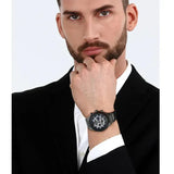 Maserati Stile Skeleton Chronograph Blue Dial Grey Steel Strap Watch for Men - R8873642012