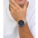Maserati SFIDA Chronograph Blue Dial Two Tone Steel Strap Watch for Men - R8873640022