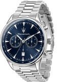 Maserati Tradizione Chronograph Blue Dial Silver Steel Strap Watch for Men - R8873646005