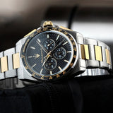 Maserati Velocità Chronograph Black Dial Two Tone Steel Strap Watch for Men - R8873652003