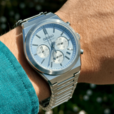 Seiko Conceptual Chronograph Ice Blue Dial Silver Steel Strap Watch for Men - SSB459P1