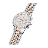 Maserati Tradizione Chronograph White Dial Two Tone Steel Strap Watch for Men - R8873646002