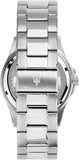 Maserati Competizione Green Dial Silver Steel Strap Watch for Men - R8853100038