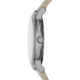 Emporio Armani Luigi Beige Dial Beige Leather Strap Watch for Men - AR11116