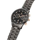 Maserati Tradizione Chronograph Black Dial Black Steel Strap Watch for Men - R8873646001