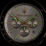 Maserati SFIDA Chronograph Silver Dial Two Tone Steel Strap Watch for Men - R8873640024