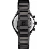 Maserati Stile Skeleton Chronograph Blue Dial Grey Steel Strap Watch for Men - R8873642012