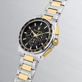 Maserati Velocità Chronograph Black Dial Two Tone Steel Strap Watch for Men - R8873652003