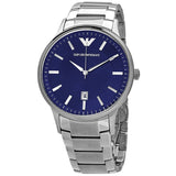 Emporio Armani Renato Blue Dial Silver Steel Strap Watch for Men - AR11180
