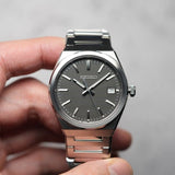 Seiko Conceptual Gray Dial Silver Steel Strap Watch for Men - SUR557P1