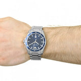 Emporio Armani Sigma Blue Dial Silver Steel Strap Watch for Men - AR11100