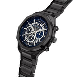 Maserati Stile Skeleton Chronograph Blue Dial Grey Steel Strap Watch for Men - R8873642012