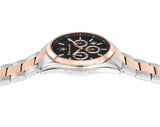 Maserati Attrazione Chronograph Black Dial Two Tone Steel Strap Watch for Men - R8853151002