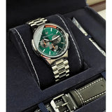 Maserati Sorpasso Chronograph Green Dial Silver Steel Strap Watch for Men - R8873624002