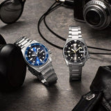 Seiko 5 Sports SKX Street Stonewash Black Dial Silver Steel Strap Watch for Men - SRPL79K1