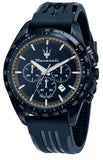 Maserati Traguardo Blue Edition Chronograph Blue Dial Blue Silicon Strap Watch for Men - R8871612042