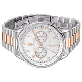 Maserati Tradizione Chronograph White Dial Two Tone Steel Strap Watch for Men - R8873646002