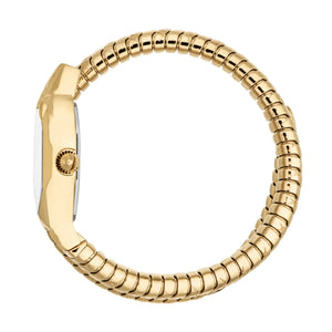 Just Cavalli Aurela Green Dial Gold Steel Strap Watch for Women - JC1L374M0035