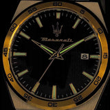 Maserati Velocità Date Blue Dial Two Tone Steel Strap Watch for Men - R8853152001