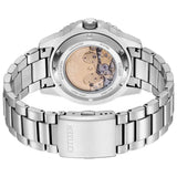 Citizen Mechanical Automatic White Dial Silver Steel Strap Watch for Men - NJ0171-81A