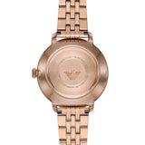 Emporio Armani Modern Mother of Pearl White Dial Rose Gold Steel Strap Watch for Women - AR11158
