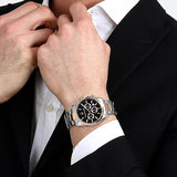 Maserati Attrazione Chronograph Black Dial Two Tone Steel Strap Watch for Men - R8853151002