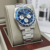 Maserati Velocità Chronograph Blue Dial Silver Steel Strap Watch for Men - R8873652005