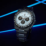 Maserati Velocità Chronograph Blue Dial Black Steel Strap Watch for Men - R8873652004